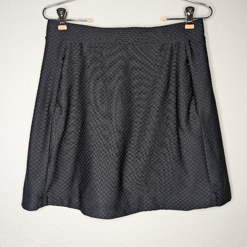 Tail Womens Black Textured A-Line Elevation Activewear Golf Skirt S